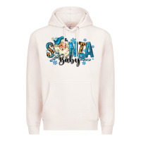 Pale Pink Santa Baby Christmas Premium Hoodie - MaliasSmallBusiness