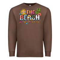 Chestnut the beach is my happy place Premium Sweatshirt - MaliasSmallBusiness