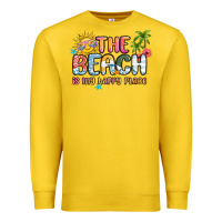 Lemon the beach is my happy place Premium Sweatshirt - MaliasSmallBusiness