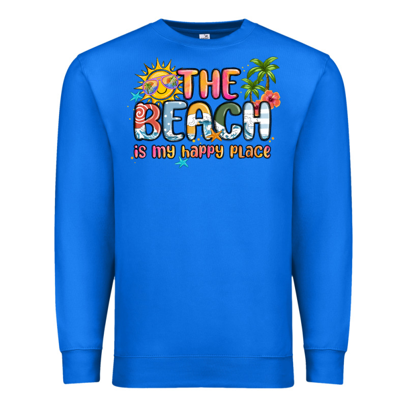 The Beach Is My Happy Place Premium Sweatshirt by MaliasSmallBusiness | Teevron