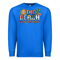 True Royal the beach is my happy place Premium Sweatshirt - MaliasSmallBusiness