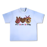 Grape Ice peace love bulldog Urban Heavy Tee - RanaPortraitStore