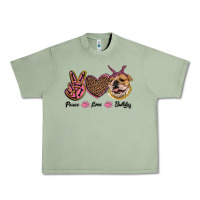 Peace Love Bulldog Urban Heavy Tee | Teevron