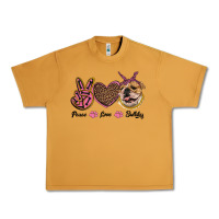 Peanut Butter peace love bulldog Urban Heavy Tee - RanaPortraitStore