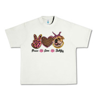Pistachio peace love bulldog Urban Heavy Tee - RanaPortraitStore
