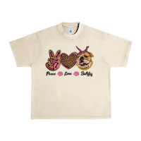 Sandshell peace love bulldog Urban Heavy Tee - RanaPortraitStore