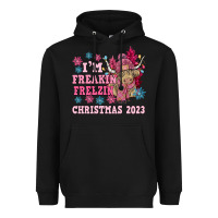 Black i'm freakin freezin christmas 2023 Heavyweight Hoodie - NancyCooperArtShop