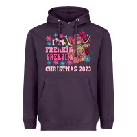Plum i'm freakin freezin christmas 2023 Heavyweight Hoodie - NancyCooperArtShop