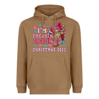 Toasted Coconut i'm freakin freezin christmas 2023 Heavyweight Hoodie - NancyCooperArtShop