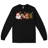 Black coffee cup santa cassette cookie Long Sleeve Tee - FaDigitalArtStudio