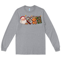 Heather Grey coffee cup santa cassette cookie Long Sleeve Tee - FaDigitalArtStudio