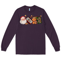 Plum coffee cup santa cassette cookie Long Sleeve Tee - FaDigitalArtStudio