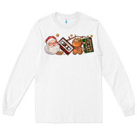 White coffee cup santa cassette cookie Long Sleeve Tee - FaDigitalArtStudio