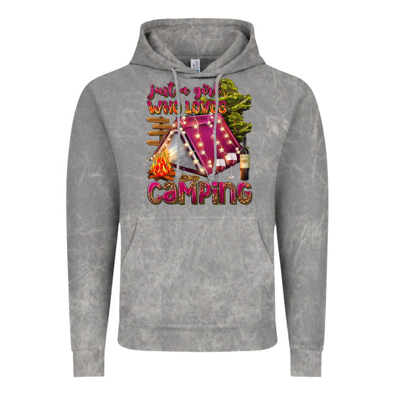 Just A Girl Who Loves Camping Vintage Hoodie by texasbilliewilder | Teevron