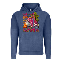 Vintage Denim just a girl who loves camping Vintage Hoodie - texasbilliewilder