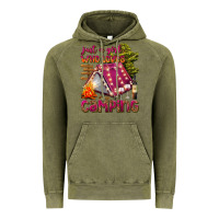 Vintage Olive just a girl who loves camping Vintage Hoodie - texasbilliewilder