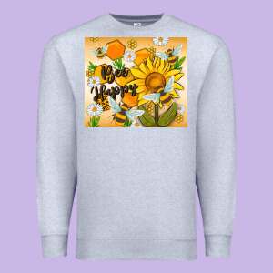Bee Happy Premium Sweatshirt Designed By Maliassmallbusiness