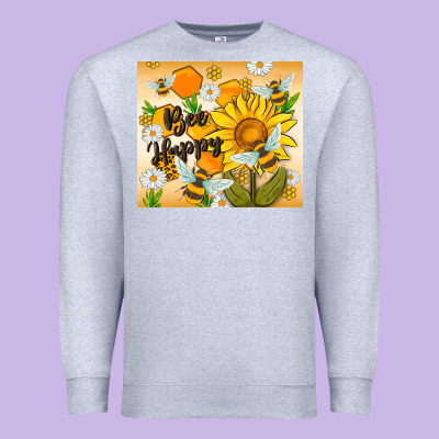 Bee Happy Premium Sweatshirt Designed By Maliassmallbusiness