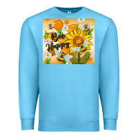 Ocean Blue bee happy Premium Sweatshirt - MaliasSmallBusiness