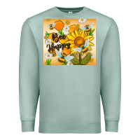 Seafoam bee happy Premium Sweatshirt - MaliasSmallBusiness