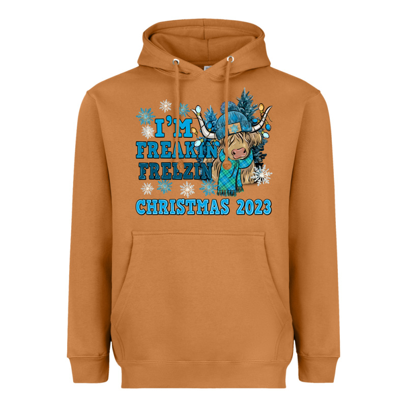 I'm Freakin Freezin Christmas 2023 Heavyweight Hoodie by NancyCooperArtShop | Teevron
