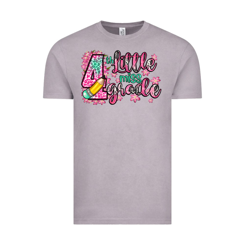 Little Miss 4th Grade Vintage Tee by Zillion Design Studio | Teevron