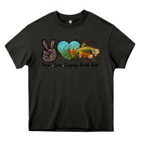 Asphalt Peace Love Leaping Brook Trout Heavy Core Tee - LillyAllenDesigns
