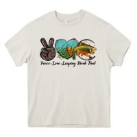 Cream Peace Love Leaping Brook Trout Heavy Core Tee - LillyAllenDesigns
