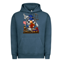 Pigment Midnight Navy judge  gnome Urban Hoodie - BarkalooDesign
