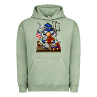 Pigment Oil Green judge  gnome Urban Hoodie - BarkalooDesign