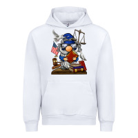 White judge  gnome Urban Hoodie - BarkalooDesign