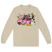 Mushroom easter day farm animals truck Long Sleeve Tee - RacoonDesign