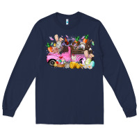 Navy easter day farm animals truck Long Sleeve Tee - RacoonDesign