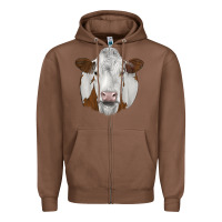 Chestnut simmental Zipper Hoodie - JahusDesignShop
