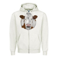 Oatmeal Heather simmental Zipper Hoodie - JahusDesignShop