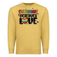 Antique Gold everyone deserves love Premium Sweatshirt - MaliasSmallBusiness