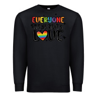 Black everyone deserves love Premium Sweatshirt - MaliasSmallBusiness
