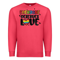 Cardinal everyone deserves love Premium Sweatshirt - MaliasSmallBusiness