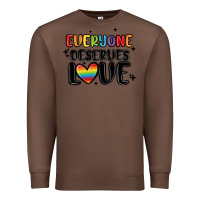 Chestnut everyone deserves love Premium Sweatshirt - MaliasSmallBusiness
