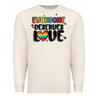 Sandshell everyone deserves love Premium Sweatshirt - MaliasSmallBusiness