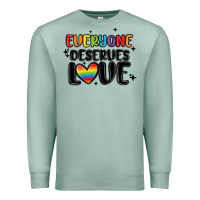 Seafoam everyone deserves love Premium Sweatshirt - MaliasSmallBusiness