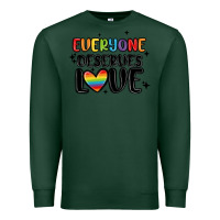 Sports Green everyone deserves love Premium Sweatshirt - MaliasSmallBusiness