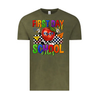 Vintage Olive first day of school vibes Vintage Tee - texasbilliewilder