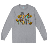 Heather Grey little mıss sassy pants Long Sleeve Tee - CowhideDigitalArt