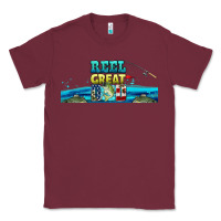 Burgundy reel great dad  libbey glass Classic Tee - HRA Design Shop