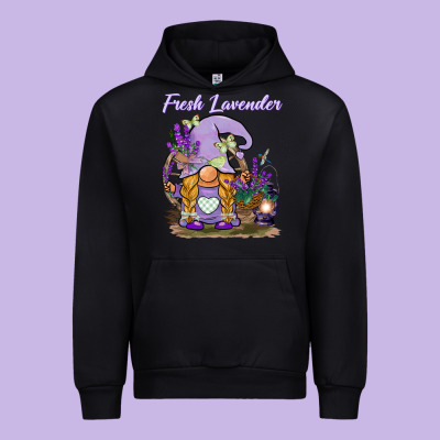 Fresh Lavender Gnome Urban Hoodie Designed By Barkaloodesign