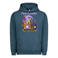 Pigment Midnight Navy fresh lavender gnome Urban Hoodie - BarkalooDesign