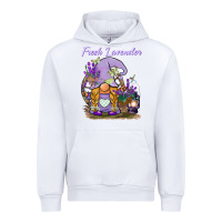 White fresh lavender gnome Urban Hoodie - BarkalooDesign