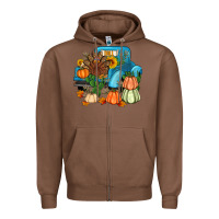 Chestnut Thanksgiving turkey truck Zipper Hoodie - Artiststas