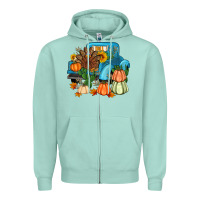Seafoam Thanksgiving turkey truck Zipper Hoodie - Artiststas